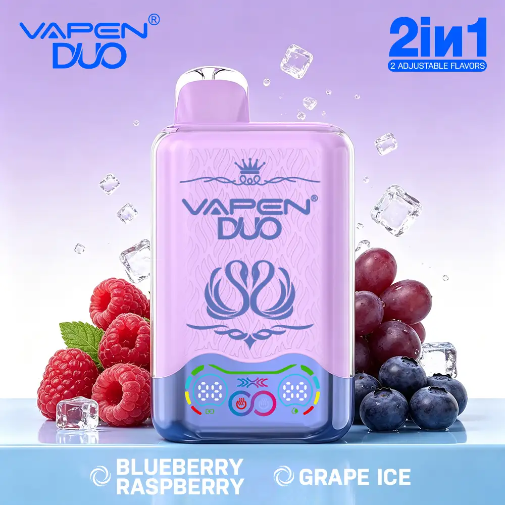 vapen-duo-blueberry-raspberry-grape-ice-H2 VAPEN DUO 40K Puffs – Jagoda Malina & Winogrono Ice - obrazek 1