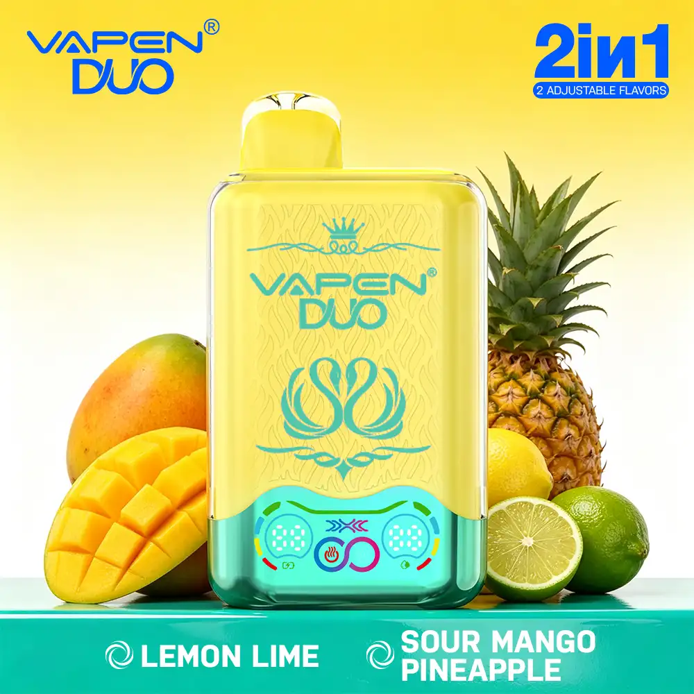 vapen-duo-lemon-lime-sour-mango-pineapple-H2 VAPEN DUO 40K Puffs – Cytryna Limonka & Kwaśne Mango Ananas - obrazek 1