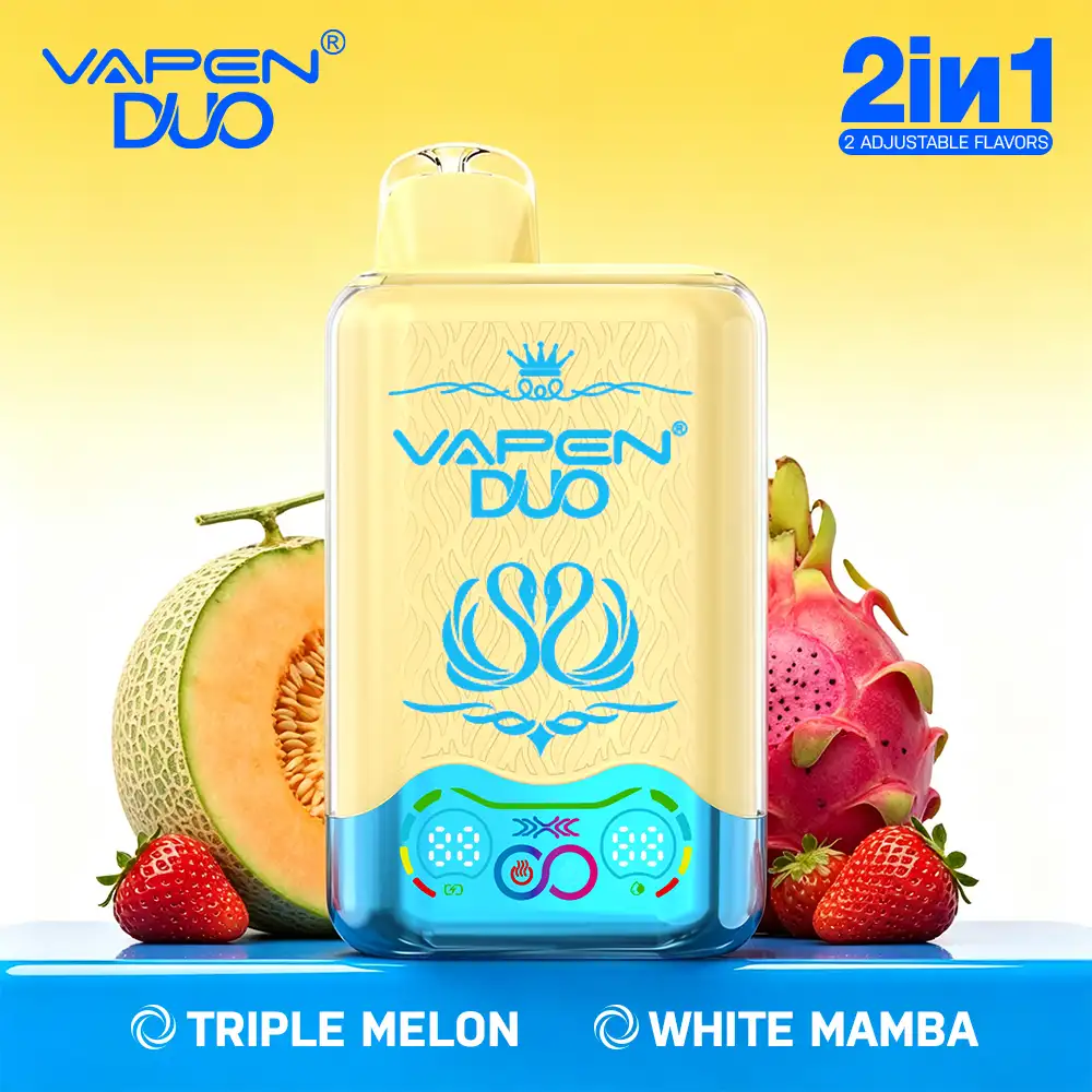 vapen-duo-triple-melon-white-mamba-H2 VAPEN DUO 40K Puffs – Potrójny Melon & Biała Mamba - obrazek 1