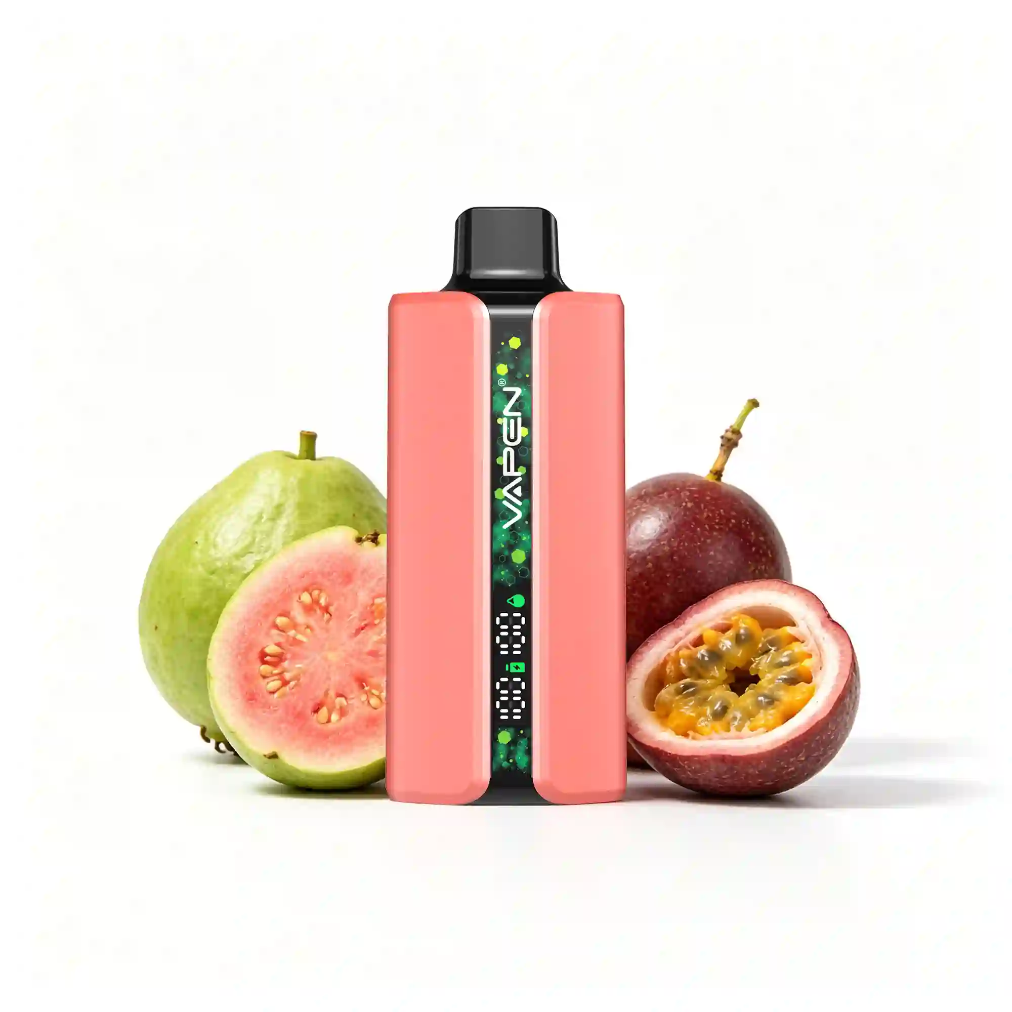 vapen-flow-passion-fruit-guava-fruit VAPEN FLOW 40,000 Puffs – Marakuja Guawa - obrazek 1